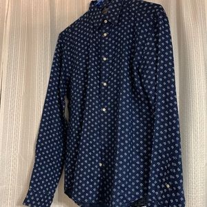 Vince Indigo Floral Button Up Coastal